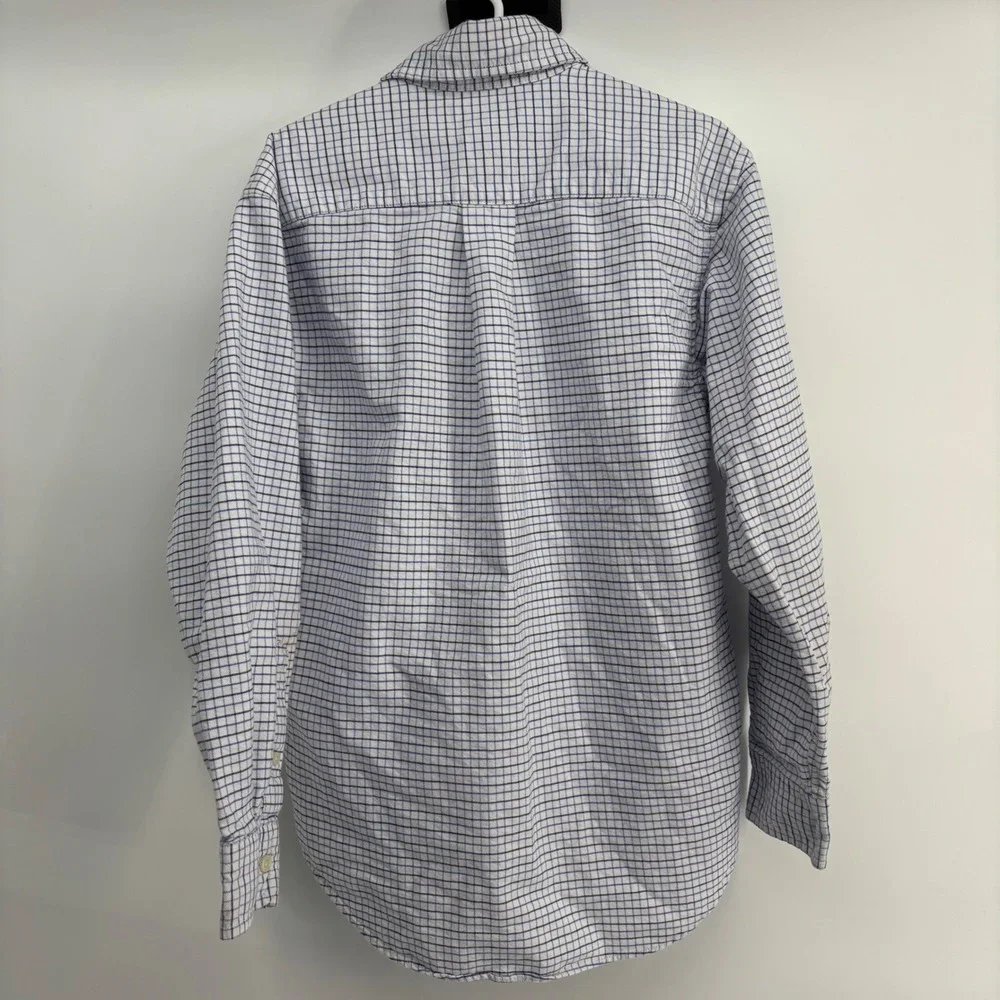 Ralph Lauren Button Down Kids Size 10 Blue White Tattersall Check‎ Shirt
